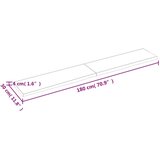  Stenska polica 180x30x(2-4) cm neobdelana trdna hrastovina | Shoptok.si
