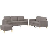 vidaXL Sedežna garnitura z blazinami 3-delna taupe blago, (20922749) Cene