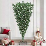 vidaXL Obratno okrenuti umjetni božićni drvce s setom kuglica 240 cm | shoptok.hr
