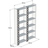 Woody Fashion polica za knjige city 2 walnut white | Eponuda.com
