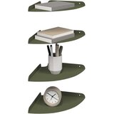  Ležeča polica s polico 4 pcs Oljčno zelena 24 x 24 x 2 cm, (5000307152) | Shoptok.si
