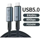 Kettz KT-UC5-15 Tip C kabl 1.5 m 80Gbps 240W