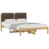  Krevetni okvir s tapiciranim uzglavljem Bijelo isprana i taupe - Bijelo isprana i taupe 140 x 200 cm | shoptok.hr