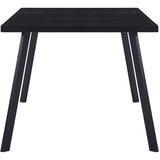  Blagovaonski stol crni 160 x 80 x 75 cm od kaljenog stakla | shoptok.hr