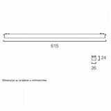  magnetic slim svetiljka LED26-600F 20W 3000K 150° 48V dc bela | ePonuda.com