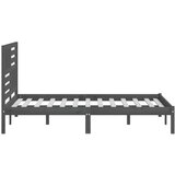  Posteljni okvir siv iz trdne borovine 135x190 cm 4FT6, (20643133) | Shoptok.si