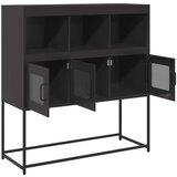 vidaXL Komoda crna 100,5 x 39 x 107 cm od hladno valjanog čelika | shoptok.hr