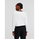 Karl Lagerfeld Kardigan crna / bijela | shoptok.hr