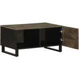 Maison Chic Klubska mizica - kavna mizica - Nizka mizica črna 80x50x40 cm trden mangov les, (21754243) Cene
