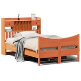  Posteljni okvir brez vzmetnice voščeno rjav 135x190 cm borovina, (21606971) | Shoptok.si