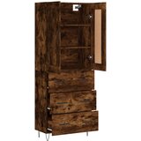  Visoka komoda dimljeni hrast 69,5x34x180 cm konstruiranog drva | shoptok.hr