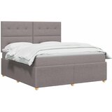  LED okvir za krevet s madracem Sivosmeđa 160 x 200 cm Tkanina | shoptok.hr