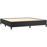 Posteljni okvir črn 200x200 cm umetno usnje, (20724587) | Shoptok.si