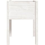  Vrtna sadilica bijela 50 x 50 x 70 cm od masivne borovine | shoptok.hr
