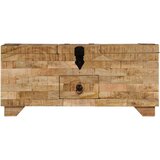 vidaXL Klubska mizica iz trdnega mangovega lesa 80x40x35 cm | Shoptok.si