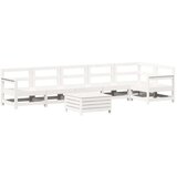  7-dijelni set vrtnih sofa bijeli od masivne borovine | shoptok.hr