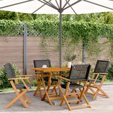 Maison Chic Zložljivi Vrtni Stoli - Stol za vrti 4 kosi črni poli ratan in trden les JS2857, (21875740) | Shoptok.si
