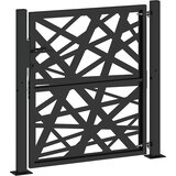  Vrtna vrata crna 100x100 cm Čelični dizajn svjetla | shoptok.hr