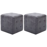 Furnova Nočne omarice 2 kosa sive 30x30x30 cm umetno semiš usnje, (21925940) Cene