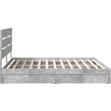  Krevet s od storage s uzglavljem Betonski sivi 200 x 200 cm | shoptok.hr