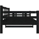  Dnevna postelja črna trdna borovina 90x190 cm, (20727145) | Shoptok.si