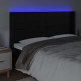  LED uzglavlje crno 203 x 16 x 118/128 cm od umjetna koža | shoptok.hr