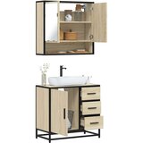 vidaXL 2-dijelni set kupaonskog namještaja boja hrasta sonome drveni | shoptok.hr