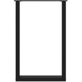  Noge za barski stol U-oblika 2 kom Crne 60 x (90-91) cm Čelik | shoptok.hr