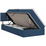 Krevet s madracem i skladištem Plava 90 x 200 cm Baršun | shoptok.hr