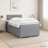  Boxspring krevet s madracem Svjetlosiva 120 x 190 cm Tkanina Cijene