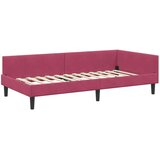  Kutni krevetni okvir s madracem 2 kom. Vinska crvena 100 x 200 cm | Shoptok.si