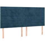  Uzglavlje tamnoplavo 180x5x118/128 cm baršunasto | shoptok.hr