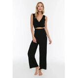 TRENDYOLMILLA Ženski komplet bluza i pantalone Tbess22Au0043, Crni Cene