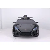Dečiji auto Lamborghini Huracan crni sa mekim gumama i kožnim sedištem