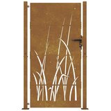  Vrtna vrata 100x175 cm od čelika COR-TEN s uzorkom trave | shoptok.hr