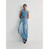 Reserved kavbojke wide leg in cargo žepi - modra | Shoptok.si