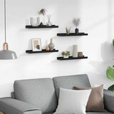  Zidne police 4 kom crne 40 x 9 x 3 cm | shoptok.hr