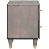  Noćni ormar s ladicama Siva 40 x 33 x 46 cm Čvrsto drvo manga | shoptok.hr