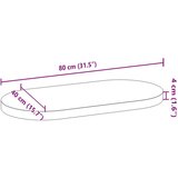 vidaXL Stolna ploča 80x40x4 cm od ovalna masivna hrastovina | shoptok.hr