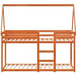 vidaXL krevet na kat s krovom voštano smeđi 80x200 cm masivna borovina | shoptok.hr