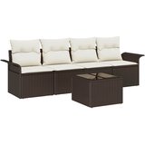  Set sofe s jastukom 5 pcs Smeđa poliratan | shoptok.hr