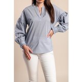 Fenzy Plus Size Bombažna Bluza, Svetlo Modra | Shoptok.si