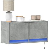  Zidni TV ormarić s LED svjetlima boja betona 80x31x38 cm | shoptok.hr