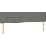 Maison Chic Posteljno vzglavje - Vzglavna omarica 2 kosa temno siv 80x5x78/88 cm blago, (22077807) Cene