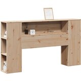 vidaXL Vzglavje s predelki 135 cm trdna borovina | Shoptok.si