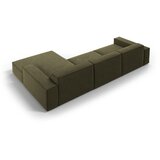 Micadoni Kaki zelena baršunasti kutna garnitura (s desnim kutom/s ležaljkom) Jodie – | shoptok.hr