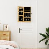  Zidni ormarić za nakit s ogledalom 30 x 8,5 x 67 cm | shoptok.hr