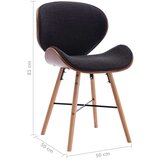 In Jedilni stoli 2 kosa temno sivo blago in ukrivljen les | Shoptok.si