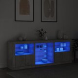  Komoda s LED svjetlima siva boja betona 181,5x37x67 cm | shoptok.hr