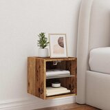 TV zidni ormarić s LED svjetlima staro drvo 30x28,5x30 cm | shoptok.hr
